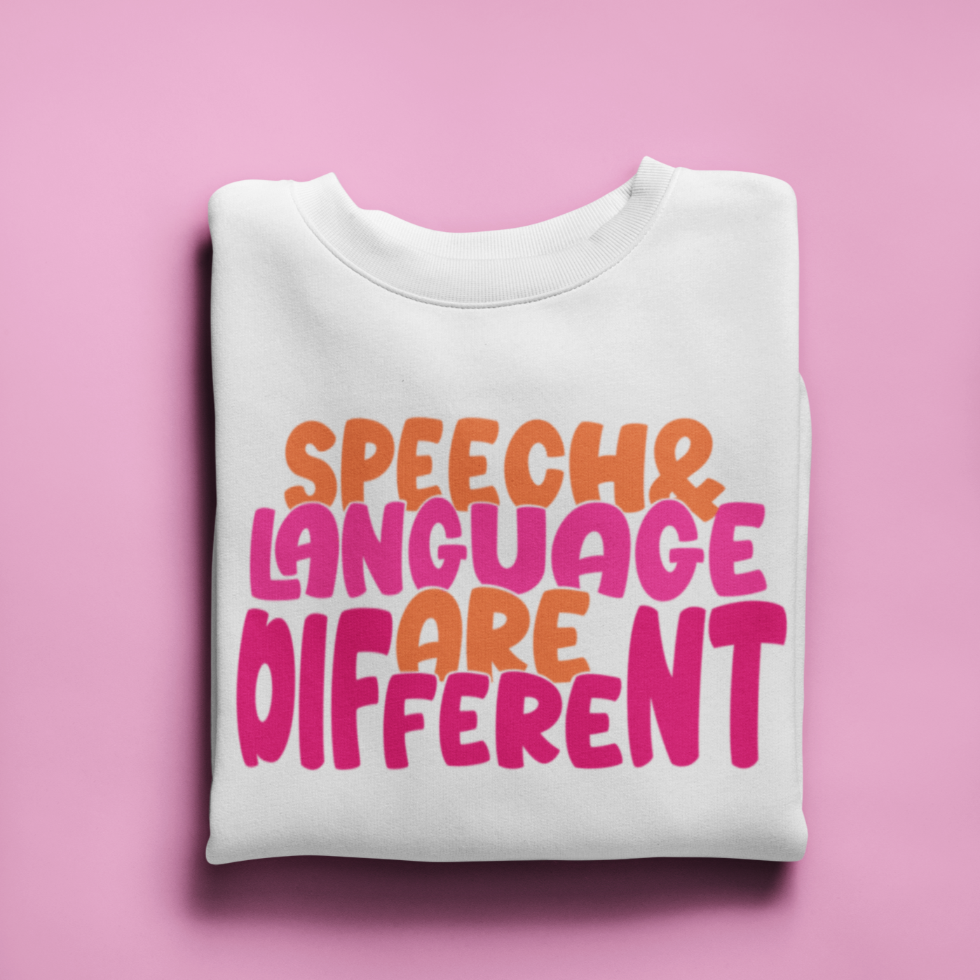 Speech and Language are Different Crewneck