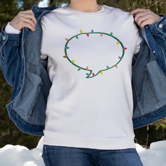 Christmas Lights Speech Bubble Crewneck